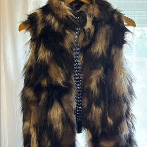 INC Faux Fur Vest